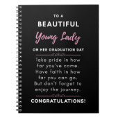 Naar een mooie jongedame op haar Afstuderen dag Notitieboek (Voorkant)