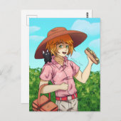 Naar een picknick met een kat briefkaart (Voorkant / Achterkant)