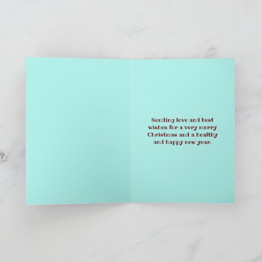 Naar een prachtige kerstdag kaart (Binnen)