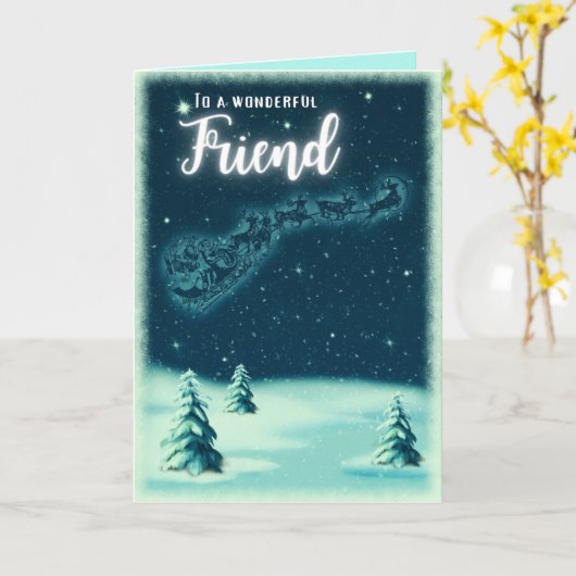 Naar een prachtige kerstdag kaart (Gele Bloem)