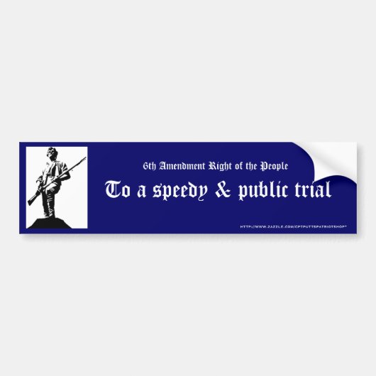 Naar een snel en openbaar proces bumpersticker (Voorkant)