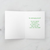 Naar een speciale man, St. Patrick's Day Monkey Kaart (Binnen)