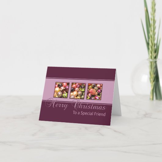 Naar een speciale vriendenkaart voor vrolijk kerst feestdagen kaart (Voorkant)