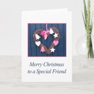 Naar een speciale vriendenkaart voor vrolijk kerst feestdagen kaart