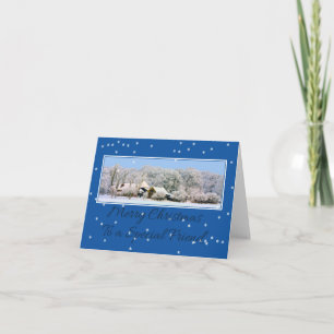 Naar een speciale vriendenkaart voor vrolijk kerst feestdagen kaart
