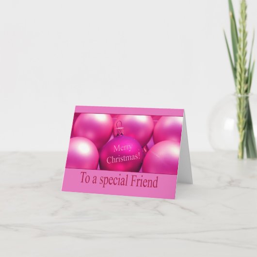 Naar een speciale vriendenkaart voor vrolijk kerst feestdagen kaart (Voorkant)