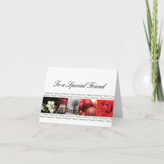 Naar een speciale vriendenkaart voor vrolijk kerst feestdagen kaart (Voorkant)