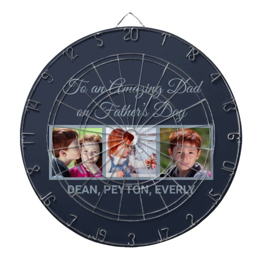 Naar een verbluffende vader op vaders Dag Foto Dartbord