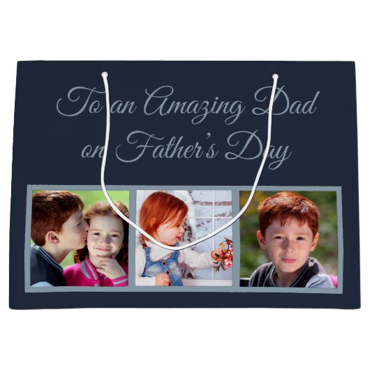 Naar een verbluffende vader op vaders Dag Foto Groot Cadeauzakje (Voorkant)