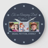 Naar een verbluffende vader op vaders Dag Foto Grote Klok (Voorkant)