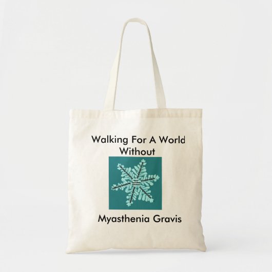 Naar een wereld zonder Myasthenia Gravis Tote Bag (Voorkant)