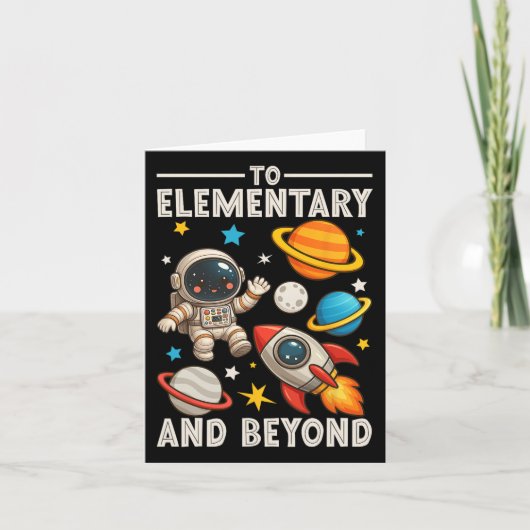 Naar Elementary en Beyond Astronaut Grappig Terug  Kaart (Voorkant)