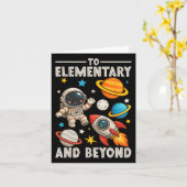 Naar Elementary en Beyond Astronaut Grappig Terug  Kaart (Gele Bloem)