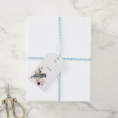 Naar en van de nestroze Baby shower van Floral Bir Cadeaulabel (Met Touw)