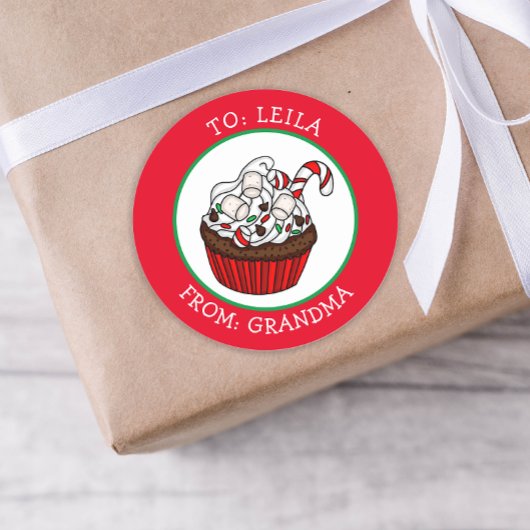 Naar en van het Label met kerstcadeaus