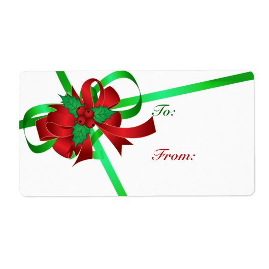 Naar en van kerstcadeautags etiket (Voorkant)