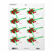 Naar en van kerstcadeautags etiket (Full Sheet)