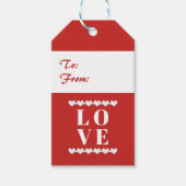 Naar en van LOVE Gift Label Cadeaulabel (Voorkant)