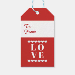 Naar en van LOVE Gift Label Cadeaulabel