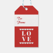 Naar en van LOVE Gift Label Cadeaulabel (Achterkant)
