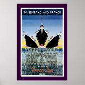 Naar Engeland en Frankrijk - Poster Franse Lijn (Voorkant)