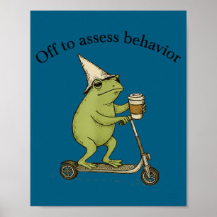 Naar Ess Gedrag Grappige Kikker Aba Gedrag Theras Poster