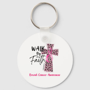 Naar Faith Breast Cancer Awareness Christelijk Je Sleutelhanger