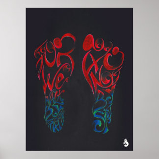 Naar Faith lopen (zwart) Poster