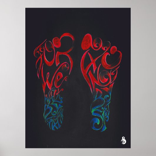 Naar Faith lopen (zwart) Poster (Voorkant)