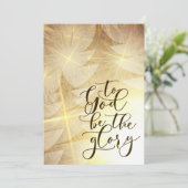 naar God de glorie John 1:14 Bijbelkerstflat Feestdagenkaart (Staand voorkant)