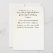 naar God de glorie John 1:14 Bijbelkerstflat Feestdagenkaart (Achterkant)