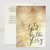 naar God de glorie John 1:14 Bijbelkerstflat Feestdagenkaart (Voorkant / Achterkant)