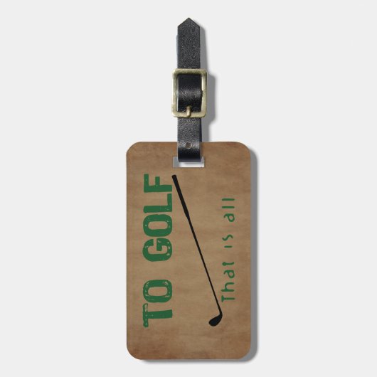 Naar Golf Bagagelabel (Voorkant verticaal)