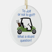 Naar Golf of niet Keramisch Ornament (Rechts)