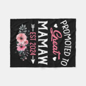 Naar Great Mamaw Est 2024 Bloem Fleece Deken (Voorkant (Horizontaal))