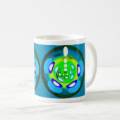 Naar groene kunst koffiemok (Voorkant rechts)