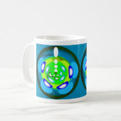 Naar groene kunst koffiemok (Voorkant links)