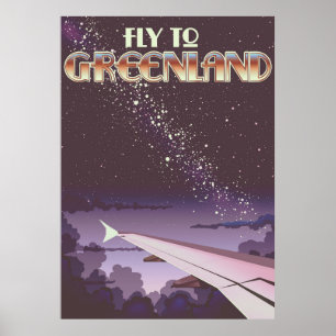 Naar Groenland vliegen Poster