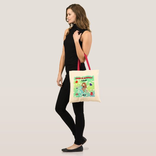 Naar grootmoeders leuke Canvas tas (Voorkant (model))