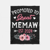 Naar Grote Memaw Est 2024 Bloem Fleece Deken (Voorkant)