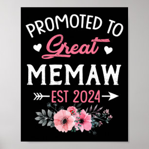 Naar Grote Memaw Est 2024 Bloem Poster