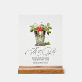"Naar het altaar" Mint Julep Derby Bruidsdiner Acryl Bord (Voorkant)