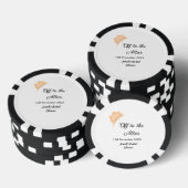 Naar het altaar oranje kap hoed bruidsfeest naam poker chips (Opstapeling)