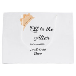 Naar het altaar oranje kap hoed bruidsmeisje cadea groot cadeauzakje