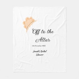 Naar het altaar oranje pet hoed bruidsfeest naam fleece deken