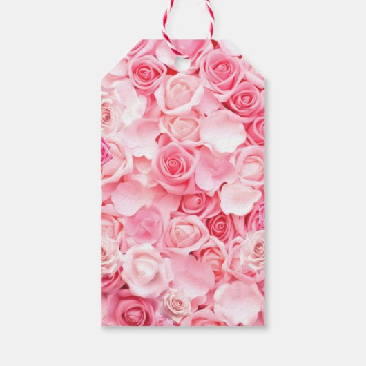 Naar het altaar Rode Rozen Bruidsmeisjesfeest Cadeaulabel (Achterkant)