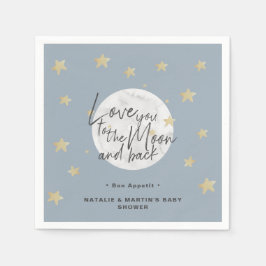 Naar het Baby shower Moon & Back Boy Servet