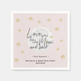 Naar het Baby shower Moon & Back Girl Servet