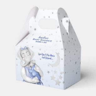 Naar het Baby shower van de Maan en de Rug van de Bedankdoosjes
