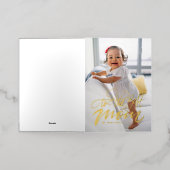 Naar het beste Mam Manuscript | FotoHappy Moederda Folie Feestdagenkaart (Buiten Laag)